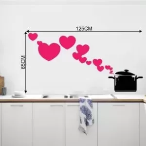 yadav sticker 65 cm ' Cooking with Love ' Wall Stickers (PVC Vinyl,Multicolour) Self Adhesive Sticker??(Pack of 1)