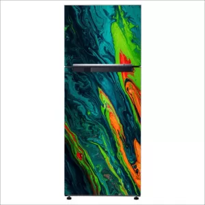 YS 60 cm Decorative abstract paint liquid splash Extra Large Fridge Sticker CFD0833 Self Adhesive Sticker  (Pack of 1)