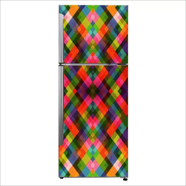 YS 60 cm Decorative Beautiful retro colorful pattern fridge sticker Self Adhesive Sticker  (Pack of 1)