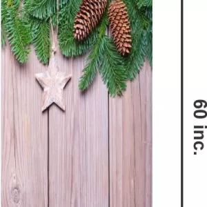 YS 60 cm Decorative christmas decoration evergreen new year Exta Large Sticker For Fridge D?cor Self Adhesive Sticker  (Pack of 1)