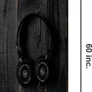 YS 152.4 cm Decorative electronic device headset gadget headphones technology Exta Large Sticker For Fridge D?cor Self Adhesive Sticker  (Pack of 1)