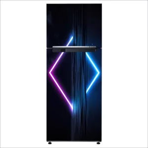 YS 60 cm Decorative glowing triangle neon Extra Large Fridge Sticker CFD0808 Self Adhesive Sticker  (Pack of 1)