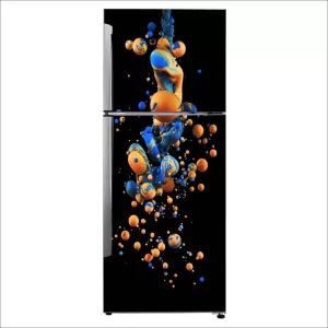 YS 60 cm Decorative liquid lighting art electric blue water Exta Large Sticker For Fridge D?cor Self Adhesive Sticker  (Pack of 1)