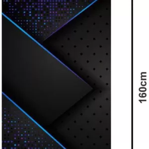 YS 160 cm decorative 3d design with colourfull dots with black background abstract extra large fridge sticker (pvc vinyl covering area 61cm X 160cm ) Reusable Sticker  (Pack of 1)