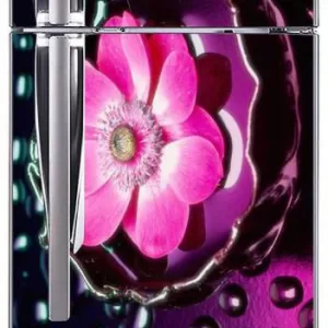 YS 160 cm decorative 3d flower splash in under water & water dropes extra ladge fridge sticker (pvc vinyl covering area 61cm X 160cm ) Reusable Sticker  (Pack of 1)