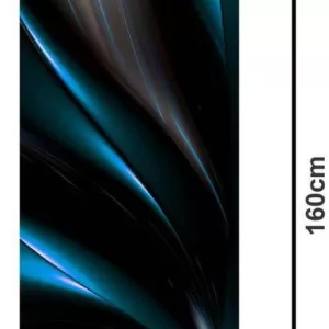 YS 160 cm abstract black background with blue 3d decorative design poster extra large fridge sticker (pvc vinyl covering area 61cm X 160cm ) Reusable Sticker  (Pack of 1)