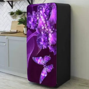 YS 60 cm Vinly Beautiful HD 3D Desing Self Adhesive Vinyl Sticker Fridge wrap Decorative Sticker (PVC Vinyl Covering Area 80cm X 160cm ) Removable Sticker  (Pack of 1)