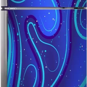 YS 160 cm Decorative abstract multicolor stylish design, digital blue shades wallpaper sticker for fridge d?cor Self Adhesive Sticker  (Pack of 1)