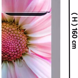 YS 160 cm 3D flower Fridge wallpaper poster Adhesive Vinyl Sticker Fridge wrap Decorative sticker (pvc vinyl covering area 60cm X 160cm ) Reusable Sticker  (Pack of 1)