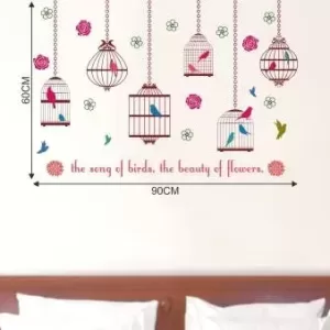 yadav sticker 60 cm Wall Decals ' The Song Of Birds, The Beauty Of Flowers. ' Wall Stickers Self Adhesive Sticker??(Pack of 1)