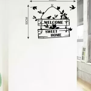 yadav sticker 1 cm Wall Decals ' Welcome Sweet Home ' Wall Stickers Self Adhesive Sticker??(Pack of 1)