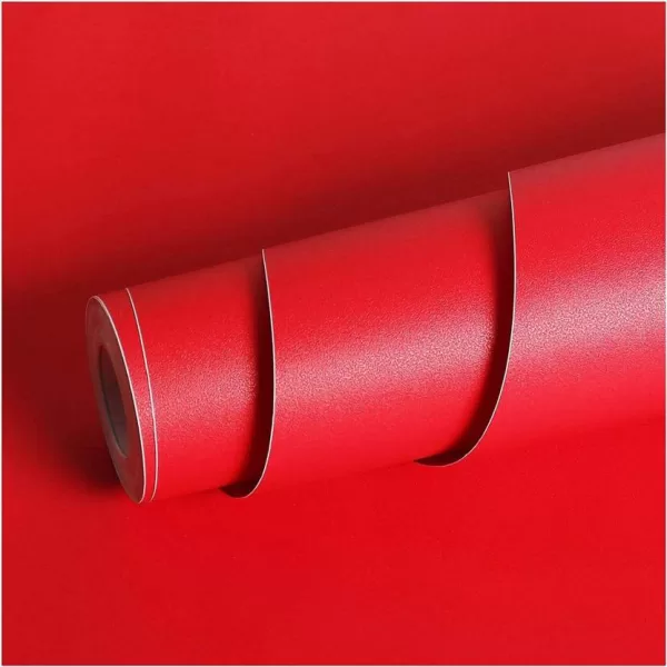 Yadav Stickers Decorative Red Wallpaper  (240 cm x 60 cm)