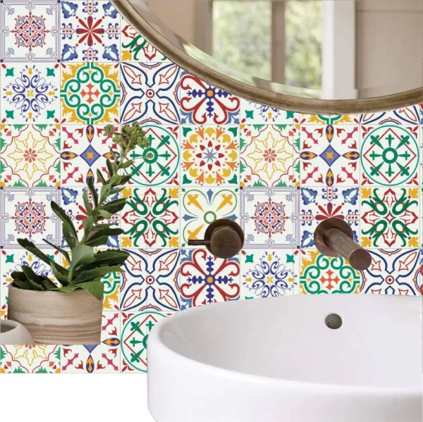 Yadav Stickers Decorative Multicolor Wallpaper  (20 cm x 20 cm)