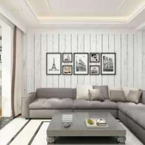Yadav Stickers Decorative White Wallpaper  (200 cm x 45 cm)