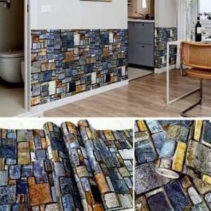Yadav Stickers Decorative Multicolor Wallpaper  (200 cm x 45 cm)