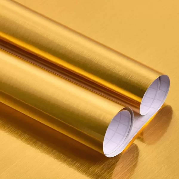 Yadav Stickers Abstract Gold Wallpaper  (240 cm x 60 cm)