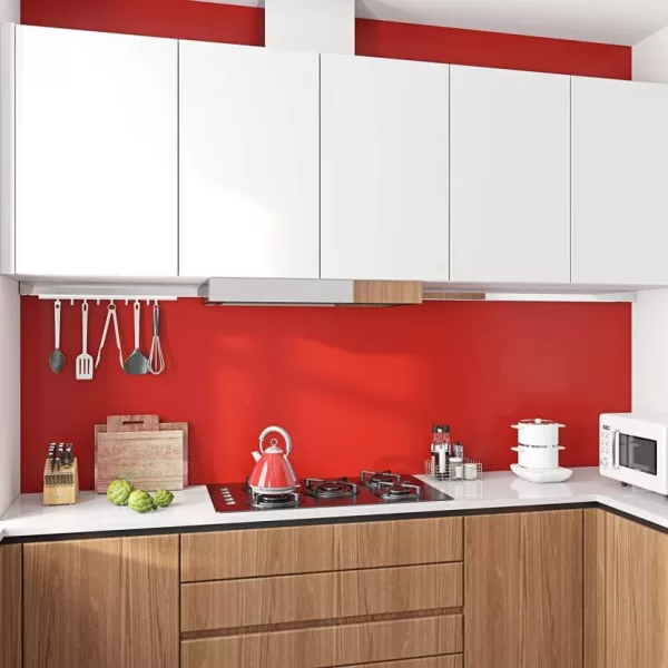 Yadav Stickers Decorative Red Wallpaper  (300 cm x 60 cm)