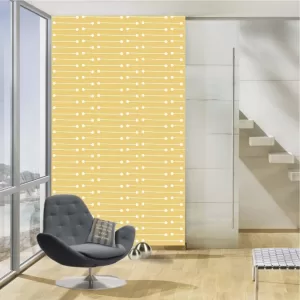 Yadav Stickers Decorative Yellow, White Wallpaper  (203.2 cm x 121.92 cm)