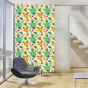 Yadav Stickers Abstract Multicolor Wallpaper  (203.2 cm x 121.92 cm)