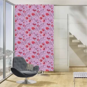 Yadav Stickers Nature Pink Wallpaper  (203.2 cm x 121.92 cm)