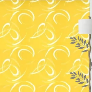 Yadav Stickers Art & Paintings Gold Wallpaper  (400 cm x 45 cm)