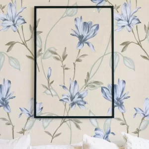 Yadav Stickers Art & Paintings Blue Wallpaper  (400 cm x 45 cm)