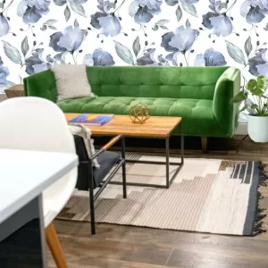 Yadav Stickers Art & Paintings Blue Wallpaper  (250 cm x 45 cm)