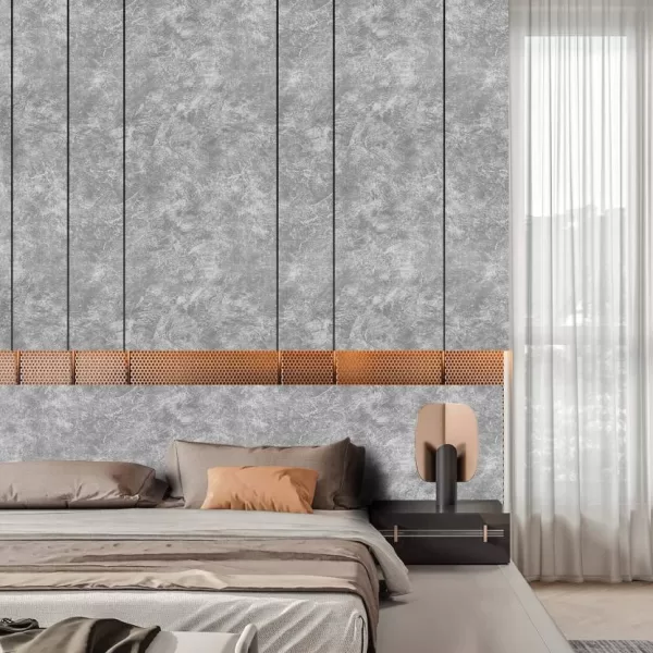 Yadav Stickers Art & Paintings Grey Wallpaper  (200 cm x 45 cm)