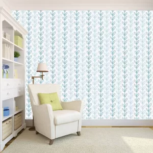 Yadav Stickers Abstract Red, Blue Wallpaper  (203.2 cm x 121.92 cm)