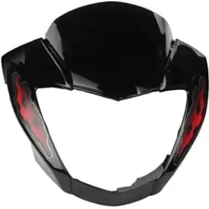 Ultra Headlight Visor For H.GLAMOUR TYPE6 BLACK RED