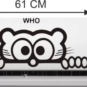 Yatos 30 cm Multi Color Decorative Air conditioner Sticker - AC Sticker_PCAC184 Self Adhesive Sticker  (Pack of 1)