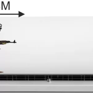 Yatos 30 cm Multi Color Decorative Air conditioner Sticker - AC Sticker_PCAC191 Self Adhesive Sticker  (Pack of 1)