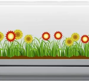 Yatos 13 cm Multi Color Decorative Air conditioner Sticker - AC Sticker_PCAC89 Self Adhesive Sticker  (Pack of 1)