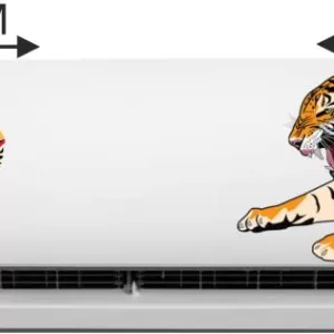 Yatos 29 cm Multi Color Decorative Air conditioner Sticker - AC Sticker_PCAC28 Self Adhesive Sticker  (Pack of 1)