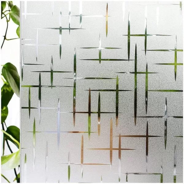 Yadav Stickers 30.48 cm 3D Window Film Glass Frosted Privacy Glass Films Decorative Sticker-12x72 Inch Self Adhesive Sticker  (Pack of 1)