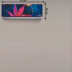 Yatos 30 cm beautifl colorful flowers with dark background ac sticker Self Adhesive Sticker  (Pack of 1)