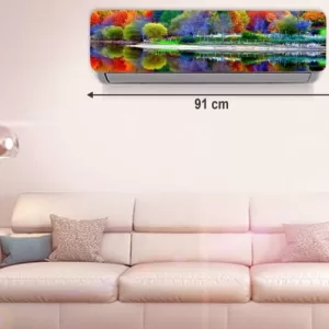 Yatos 30 cm beautiful colorful tree with river eadge ac sticker Self Adhesive Sticker  (Pack of 1)