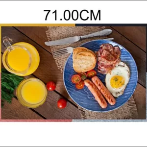 Yadav Stickers 48 cm breakfast toast egg bacon vegetables kitchen wall sticker Self Adhesive Sticker  (Pack of 1)