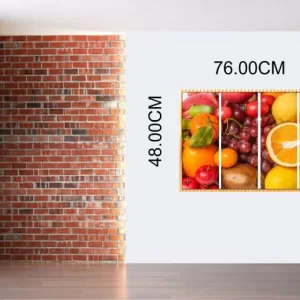 Yadav Stickers 48 cm colorful fruit kitchen wall sticker Self Adhesive Sticker  (Pack of 1)