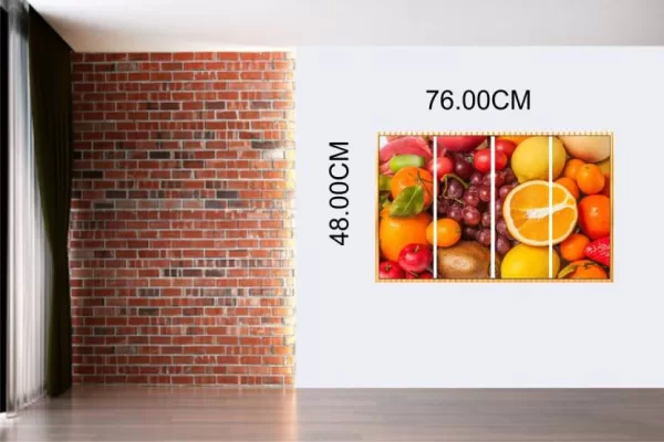 Yadav Stickers 48 cm colorful fruit kitchen wall sticker Self Adhesive Sticker  (Pack of 1)