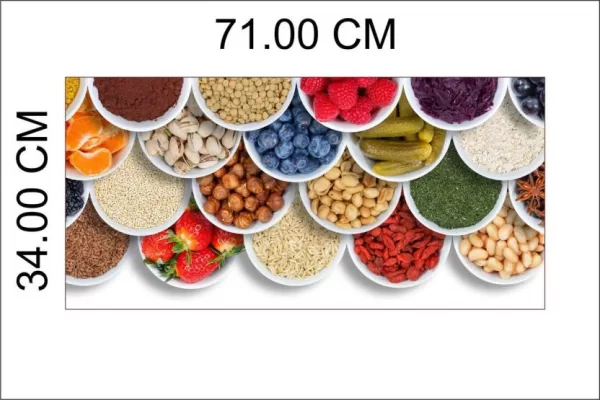 Yadav Stickers 34 cm Fruits and vegetables food spices kitchen wall sticker Self Adhesive Sticker  (Pack of 1)
