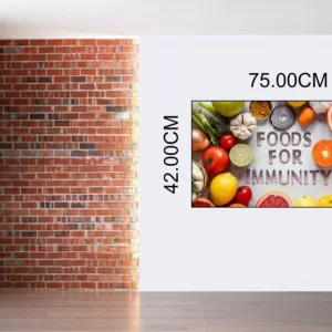 Yadav Stickers 42 cm healthy food immunity boosting kitchen wall sticker Self Adhesive Sticker  (Pack of 1)