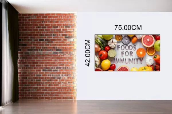 Yadav Stickers 42 cm healthy food immunity boosting kitchen wall sticker Self Adhesive Sticker  (Pack of 1)