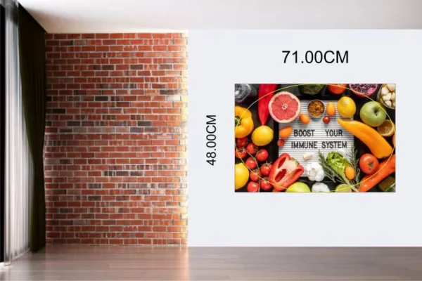 Yadav Stickers 48 cm healthy food immunity boosting kitchen wall sticker Self Adhesive Sticker  (Pack of 1)