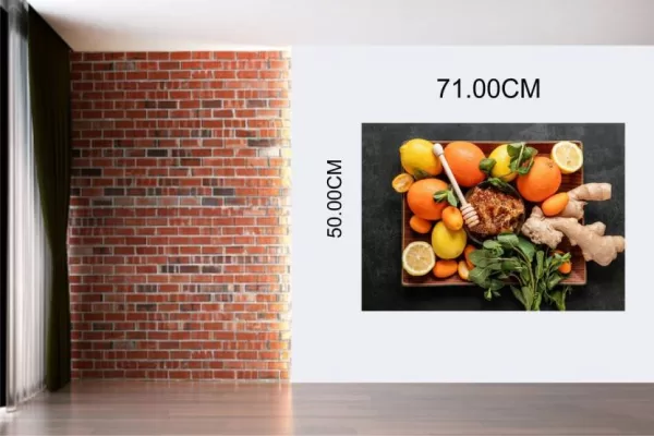 Yadav Stickers 50 cm healthy food immunity boosting kitchen wall sticker Self Adhesive Sticker  (Pack of 1)