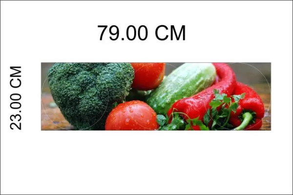 Yadav Stickers 23 cm Healthy foods kitchen wall sticker Self Adhesive Sticker  (Pack of 1)