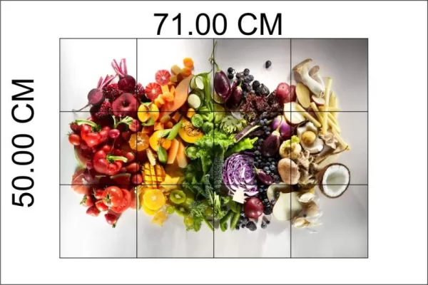 Yadav Stickers 50 cm Healthy superfoods kitchen wall sticker Self Adhesive Sticker  (Pack of 1)