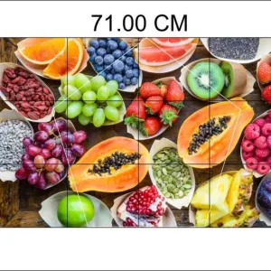 Yadav Stickers 48 cm Superfoods Fruits kitchen poster wall sticker Self Adhesive Sticker  (Pack of 1)