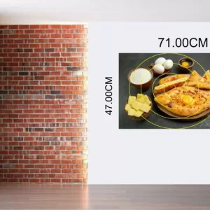 Yadav Stickers 47 cm tasty egg bread baked with cheese kitchen wall sticker Self Adhesive Sticker  (Pack of 1)