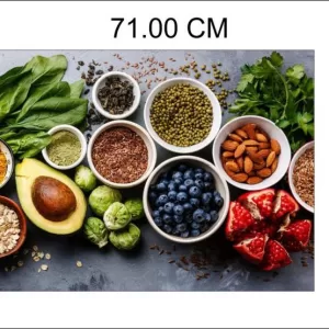 Yadav Stickers 52 cm Nutritious food kitchen wall sticker Self Adhesive Sticker  (Pack of 1)